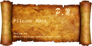Pilczer Máté névjegykártya